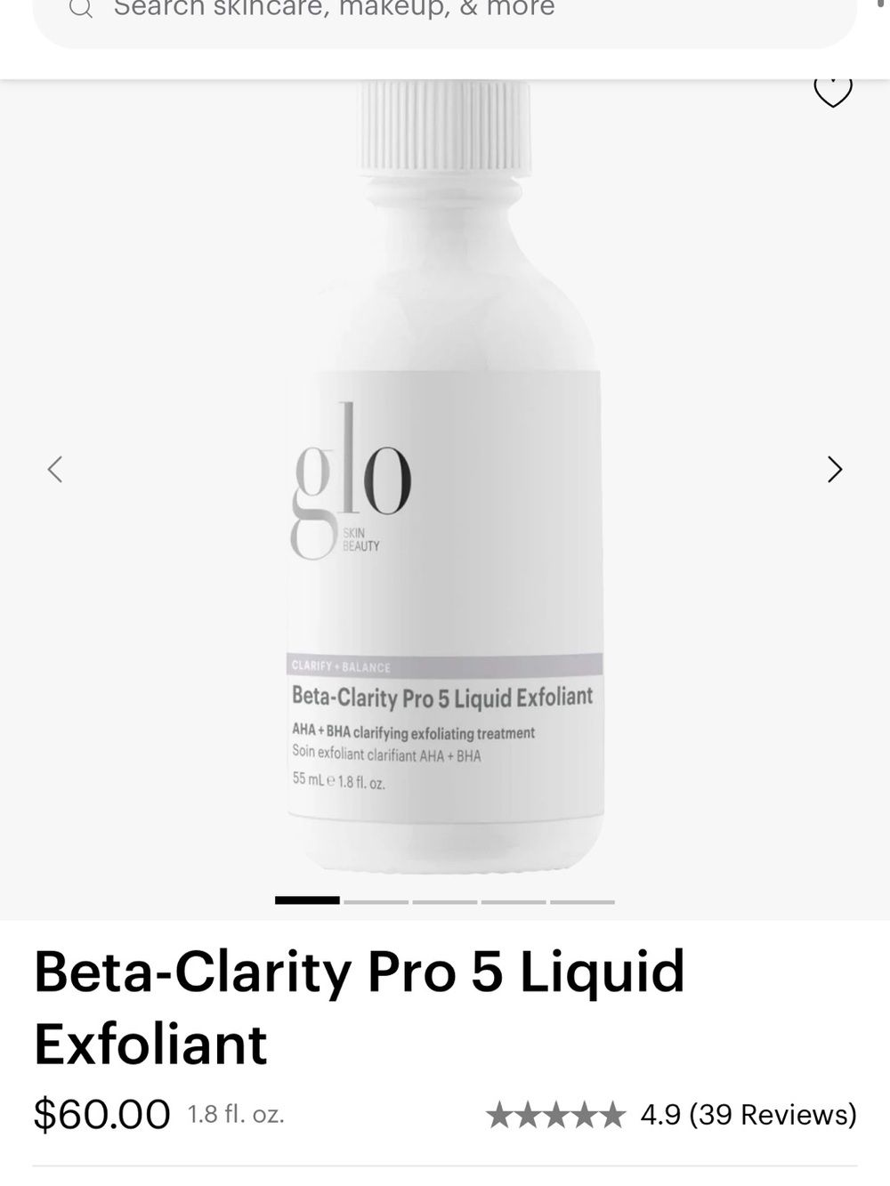 Glo skin beauty beta clarity exfoliant